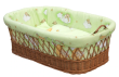 Prútený košík na bábätko Scarlett Mráček - Zelená