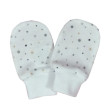 Rukavice bavlna potlač jemná bodka béžová - Veľ. 56