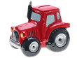 Kids Globe Farming pokladnička porcelánová traktor 15,5x11x13,8 cm - Červená