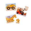 Puzzle 3v1 Bigjigs Toys - Stavebné stroje