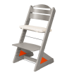 Detská rastúca stolička Jitro Plus Šedá - Oranžový klin + ľanový
