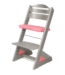 Detská rastúca stolička Jitro Plus Šedá - Ružový klin + ružový