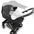 Mušelínová slnečná strieška na kočík Nature Baby Nellys - Šedá