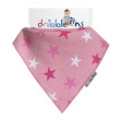 Podbradník + šatček DRIBBLE ONS 1ks DESIGNER - Pink Stars