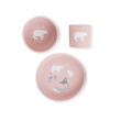 Silikónová jedálenská sada Saro Baby - Pink