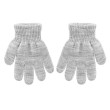 Detské pletené prstové rukavice 9 - 11 rokov - Sv. šedé