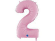 Fóliový balónik pastel ružová 66 cm číslica - 2