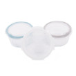 Sklenené misky s viečkami B-Glass Bowls 280 ml Bo Jungle - White/Grey/Blue