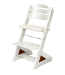 Detská rastúca stolička Jitro Plus biela - Orechový klin + ľanový