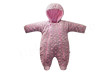 Kombinéza s kapucňou na zips podšitá wellsoft Bubliny Baby Service - Ružová Veľ. 68