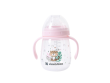 Hrnček so silikónovým náustkom 240 ml 6 m+ Savanna Kikkaboo - Pink