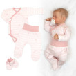 Zavinovací body, polodupačky + rukavičky zdarma, 3D, Baby Star - rose Baby Nellys - Vel. 68