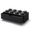 LEGO stolný box 8 so zásuvkou - Čierna