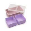 Silikónový bento box na desiatu 700 ml Melii - Ružový/fialový