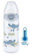 Dojčenská fľaša NUK FC+Temperature Control 300 ml BOX-Flow Control cumlík - Blue