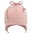 Dievčenská zaväzovacia čiapka s mašličkou Puntík RDX - Staroružová Veľ. 0