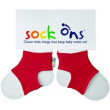 Sock ons ​​- držiak ponožiek - Červená 0-6m