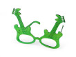Karnevalové okuliare metalické - gitara zelená