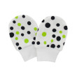 Rukavice bavlna potlač bodka zelená Esito - Veľ. 56