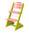 Detská rastúca stolička Jitro Plus farebná - Sv. zelená + ružová