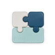 Olovrantový box Puzzle 850 ml Luxe Melii - Mätový/modrý