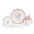 Jedálenský set Zvieratká Interbaby 6 m+ - Ružový