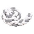 Pletený mantinel 220 cm T-Tomi - White + Grey