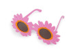 Karnevalové okuliare kvety - ružová