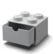 LEGO stolný box 4 so zásuvkou - Šedá