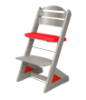 Detská rastúca stolička Jitro Plus Šedá - Červený klin + červený