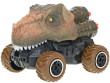 Dinoworld auto/dinosaurus 12,5 cm na spätný chod - Hnedé