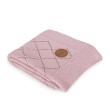 Pletená deka v darčekovom balíčku 90 x 90 cm Ryžový vzor Ceba - Ružová