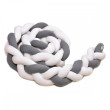 Pletený mantinel T-tomi 180 cm - White + Grey