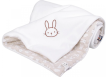 Zateplená deka 70x100 cm - Biela zajac béžový