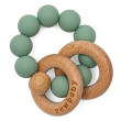 Detské silikónové hryzátko s guličkami New Baby - Zelená