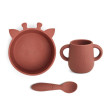 Ebba Silikónový jedálenský set Nuuroo - Mahogany