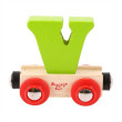 Vagónik drevenej vláčikodráhy Bigjigs Rail - Písmeno V