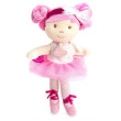 Doudou Jolijou Bábika mini baletka "Les Tutus" 23 cm - Bielo-ružové šaty