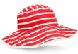 Detský klobúčik s UV Kidz Striped obojstranný - Červený
