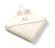 Detská osuška s kapucňou babyono 100x100 cm Králik - Smotanová