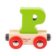 Vagónik drevenej vláčikodráhy Bigjigs Rail - Písmeno P
