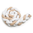 Pletený mantinel 180 cm T-Tomi - White + Beige