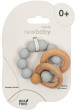 Detské silikónové hryzátko s guličkami New Baby - Šedá