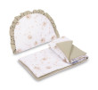 2D sada do kočíka, postieľky, kolísky mušelín/bavlna Sensillo - Púpava béžová