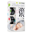 Baby set - bambusová osuška + kočíkový kolíček - Zebra