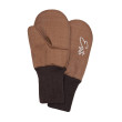 Zimné palcové rukavice softshell s baránkom Brown Esito - Veľ. 5 - 7 rokov