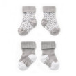 Detské ponožky Stay-on-Socks Veľ. 0 - 6 m 2 páry KipKep - Silver Grey