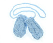 Dojčenské rukavičky pletené, zimné - Veľ. 56-68 (0-6 m) Baby Nellys - Sv. modré