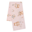 Flanelová plienka s potlačou 70 x 80 cm New Baby - Teddy bear pink