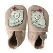 Kožené capáčky Barefoot Veľ. L (12-18 mes.) Hopi Hop - Mačička Bibi